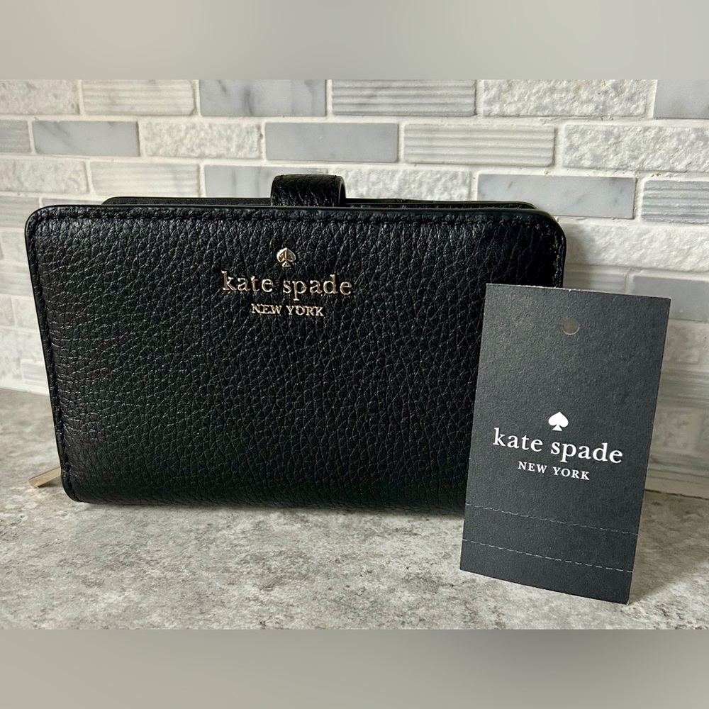 Kate Spade Wallet - Black - Pebbled Leather - Brand New